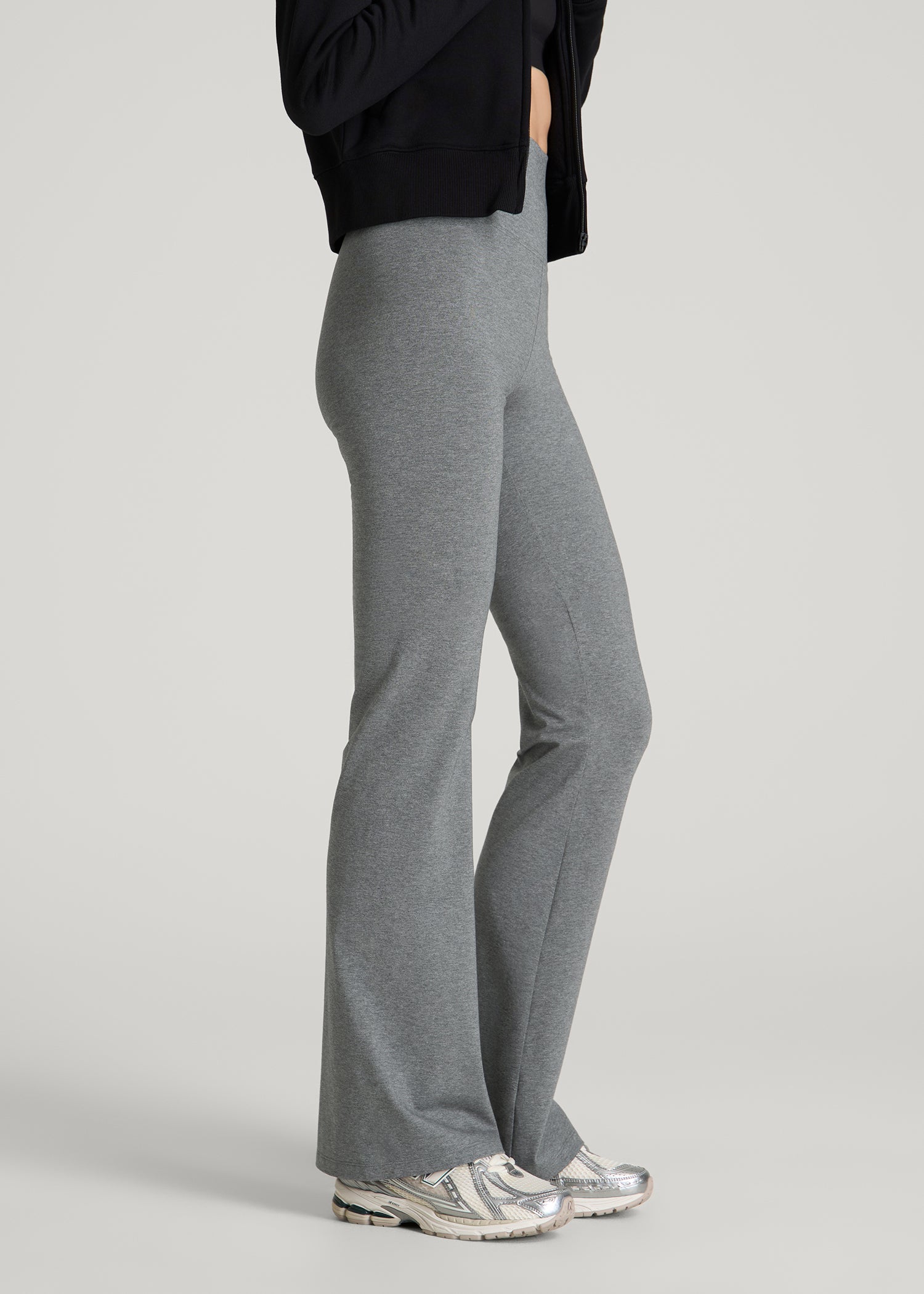Cotton flare legging for Tall Women in Mid Grey Heather