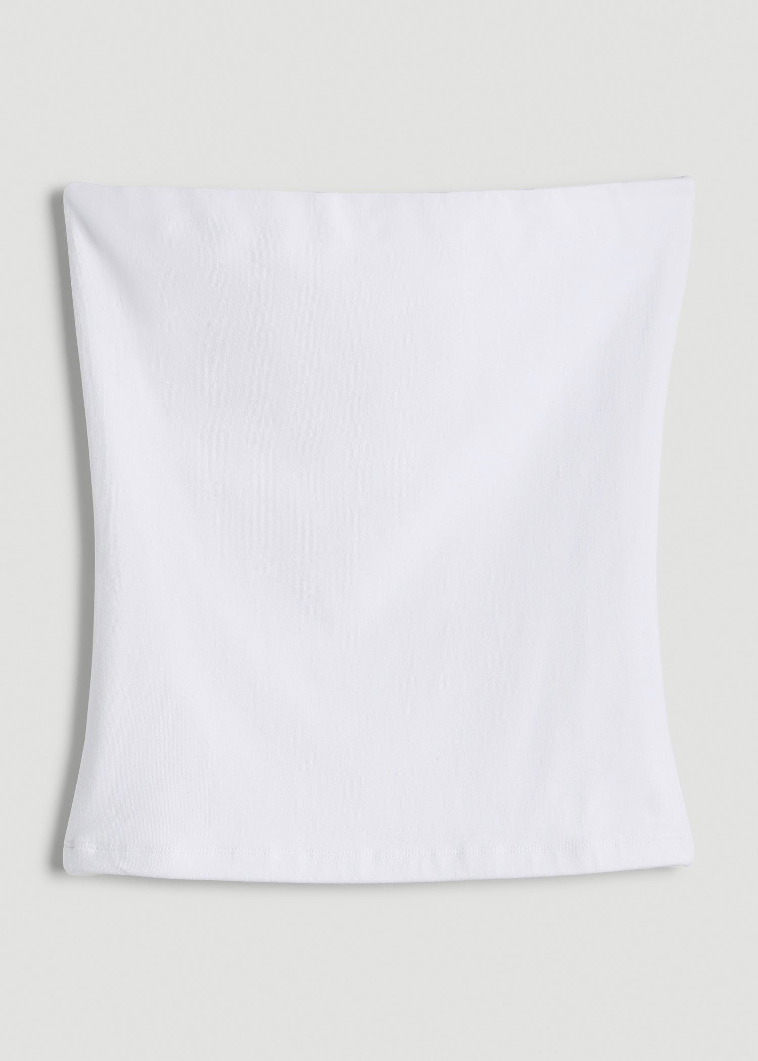 Cotton Tube Top for Tall Women in White