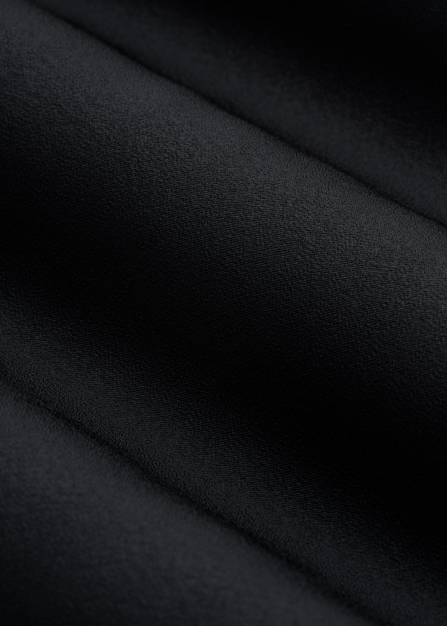 Satin Blouse With Bow for Tall Women in Black