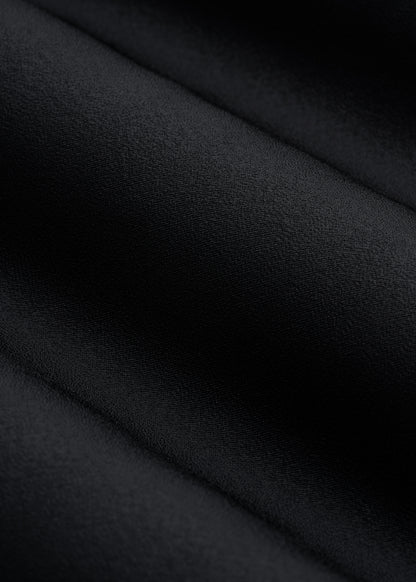 Satin Blouse With Bow for Tall Women in Black