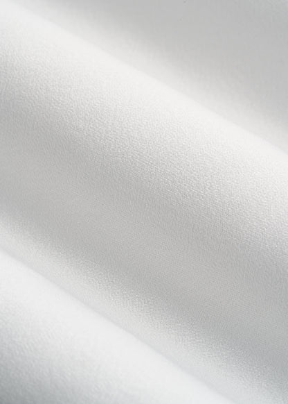 Satin Blouse With Bow for Tall Women in White