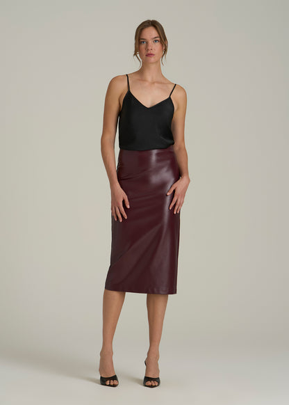 Satin Cami for Tall Women in Black