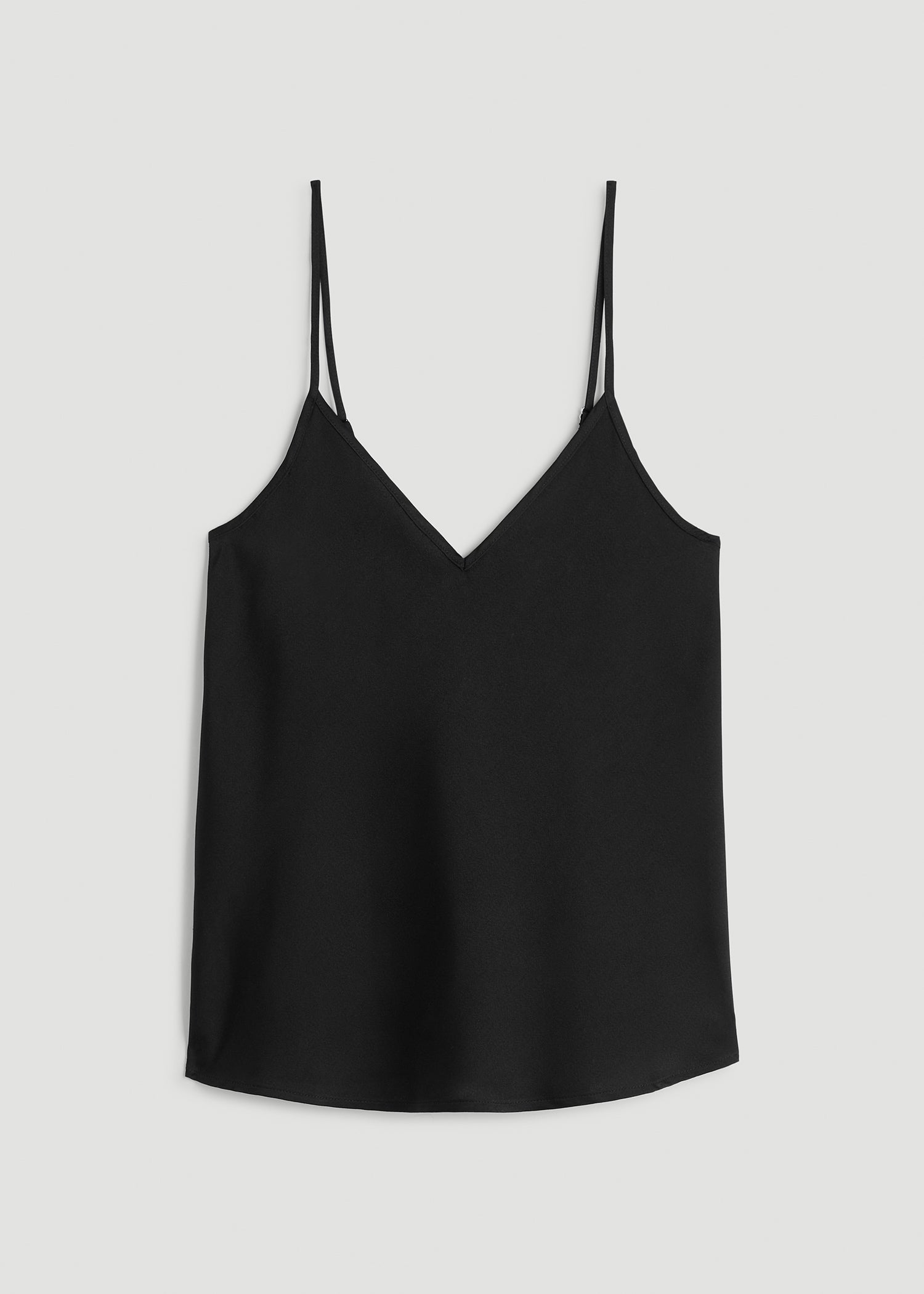 Satin Cami for Tall Women in Black