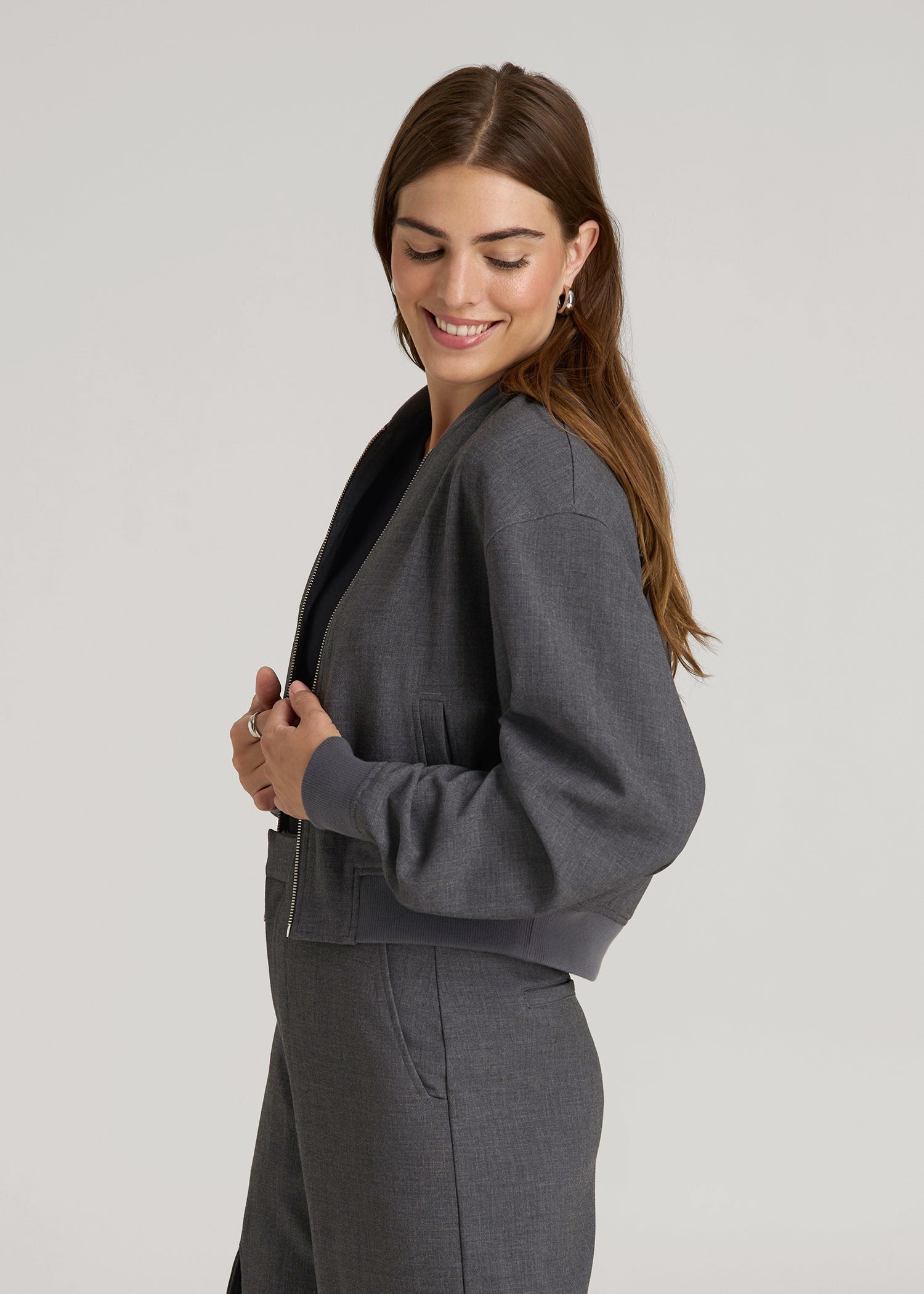 Cropped Women's Tall Bomber Jacket | American Tall