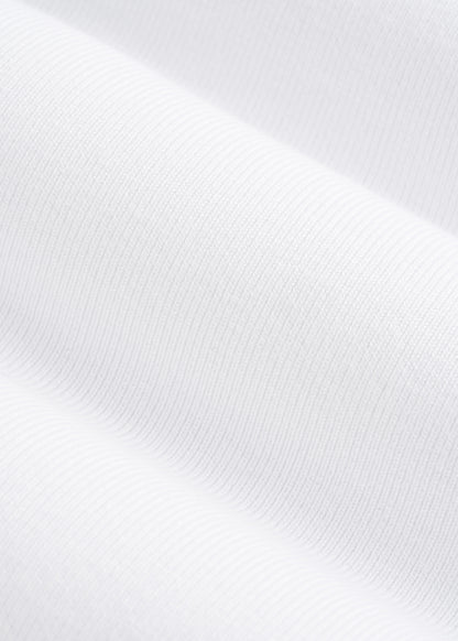Cropped Knit Tee for Tall Women in White