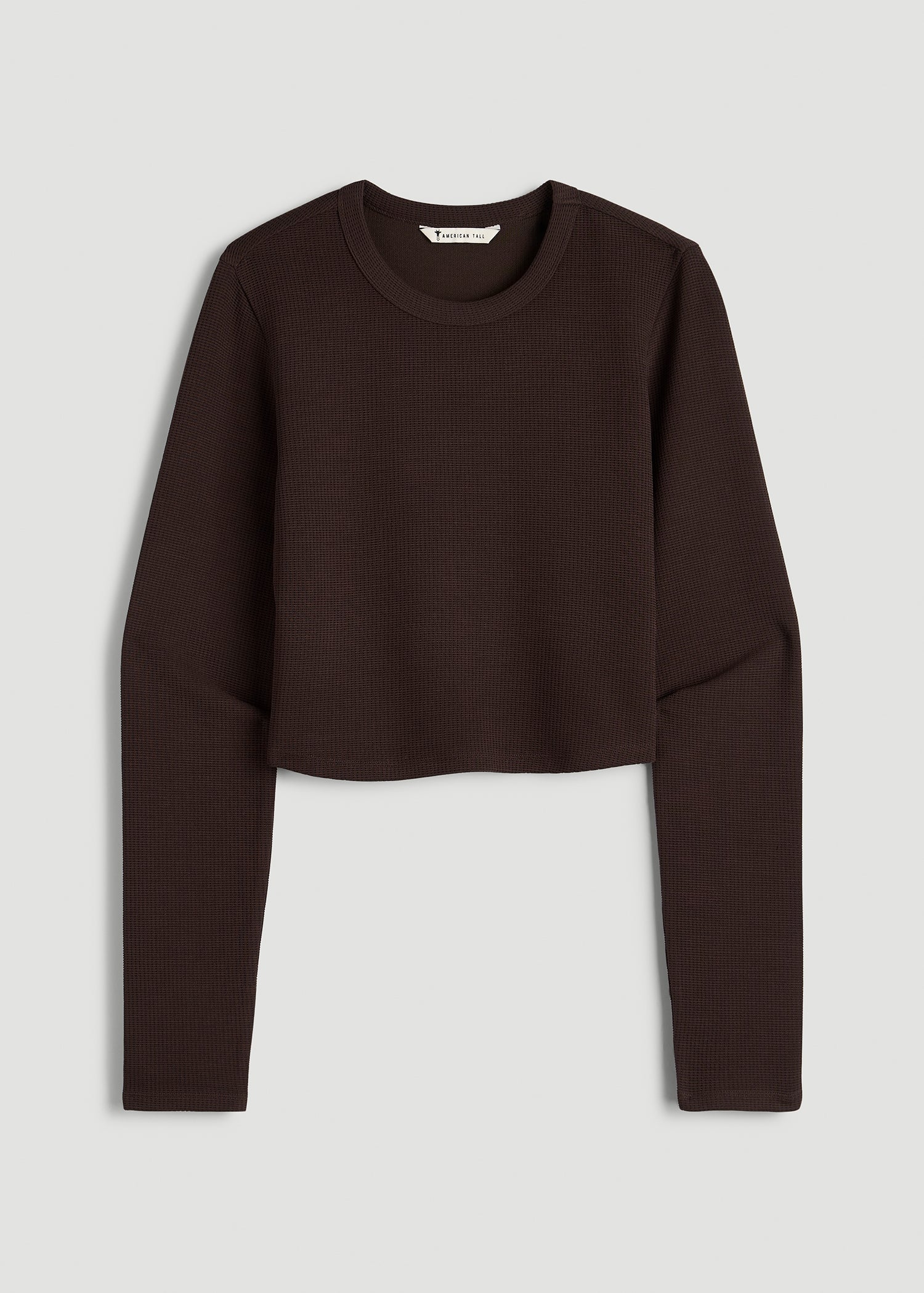 トップス Uhr 2025aw Waffle Long Sleeve Tops Cropped Long Sleeve Waffle Shirt for Tall Women | American Tall