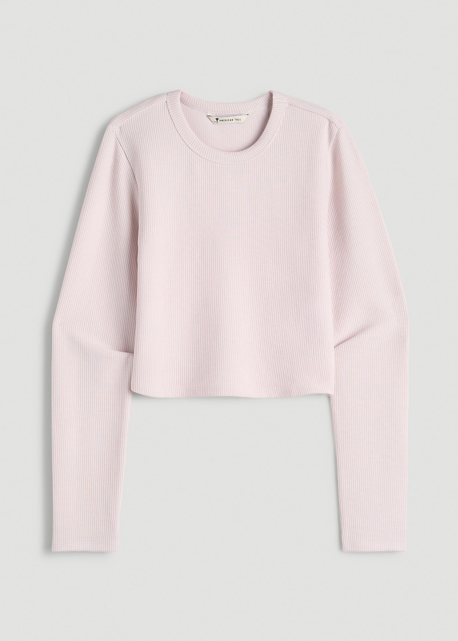 Cropped Long Sleeve Waffle Shirt for Tall Women | American Tall