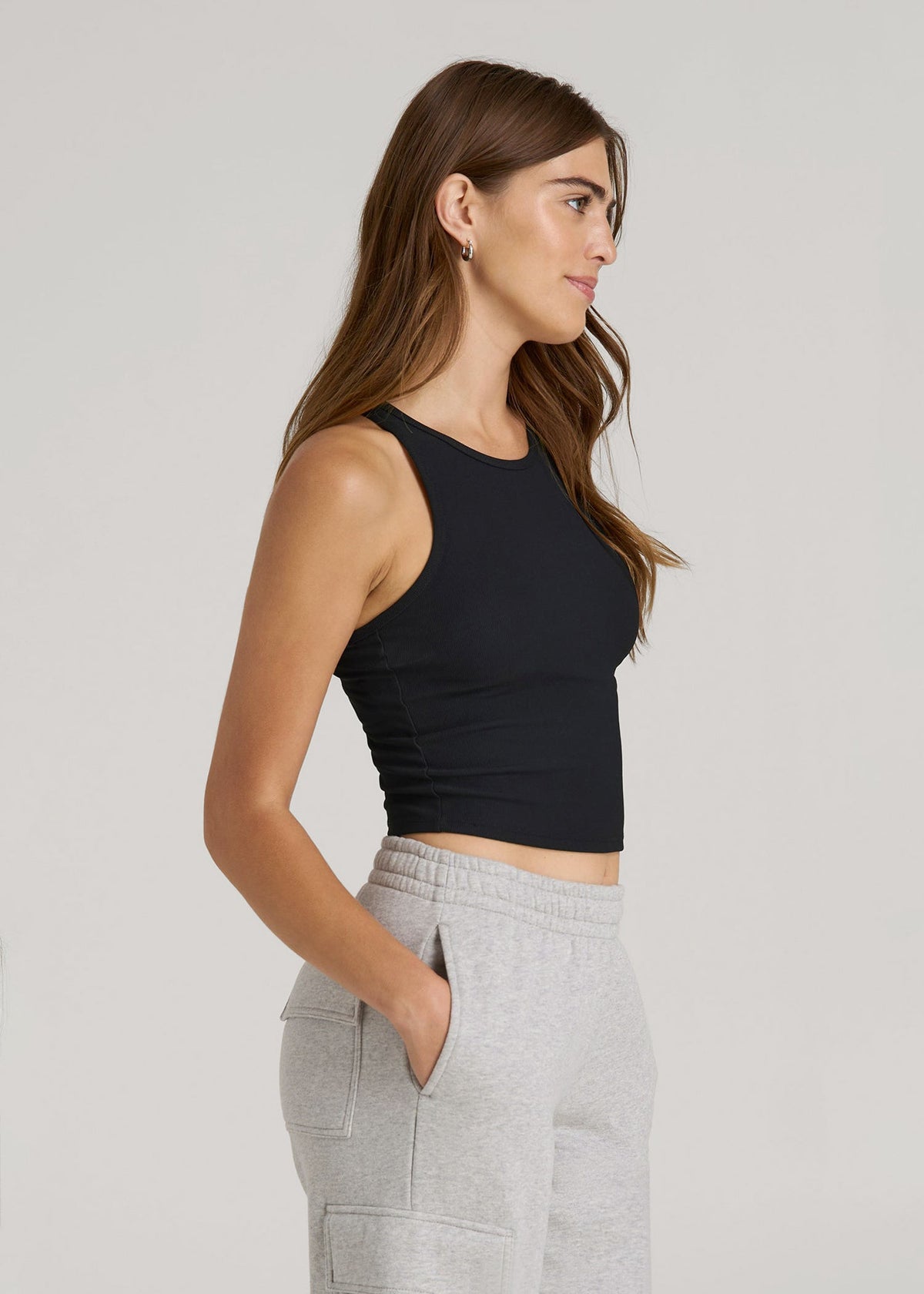 Cropped Ribbed Tank Top for Tall Women | American Tall