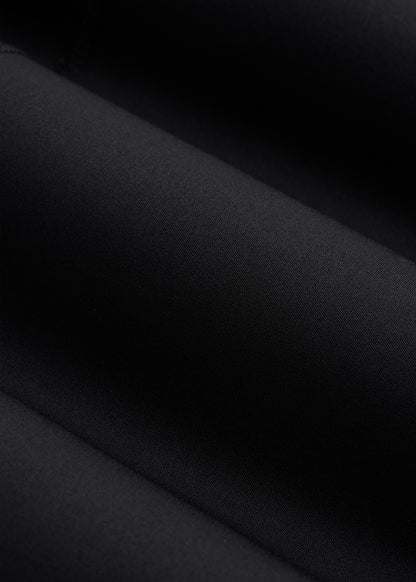 Cropped Swim Tank for Tall Women in Deep Black