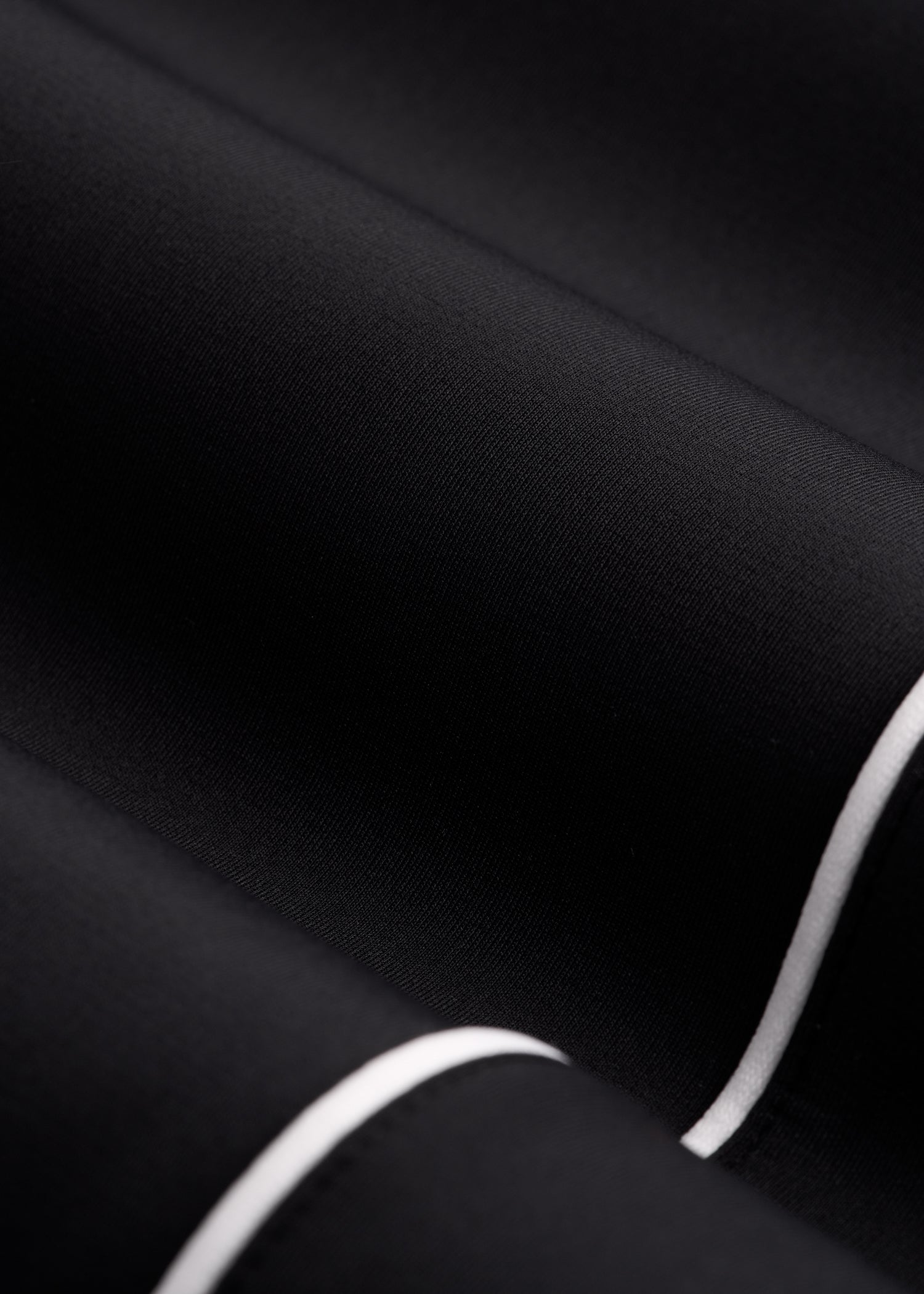 Cropped Track Jacket with Piping for Tall Women in Black