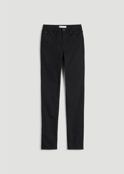 Curve High Rise Skinny Leg Jeans for Tall Women in Optimum Black