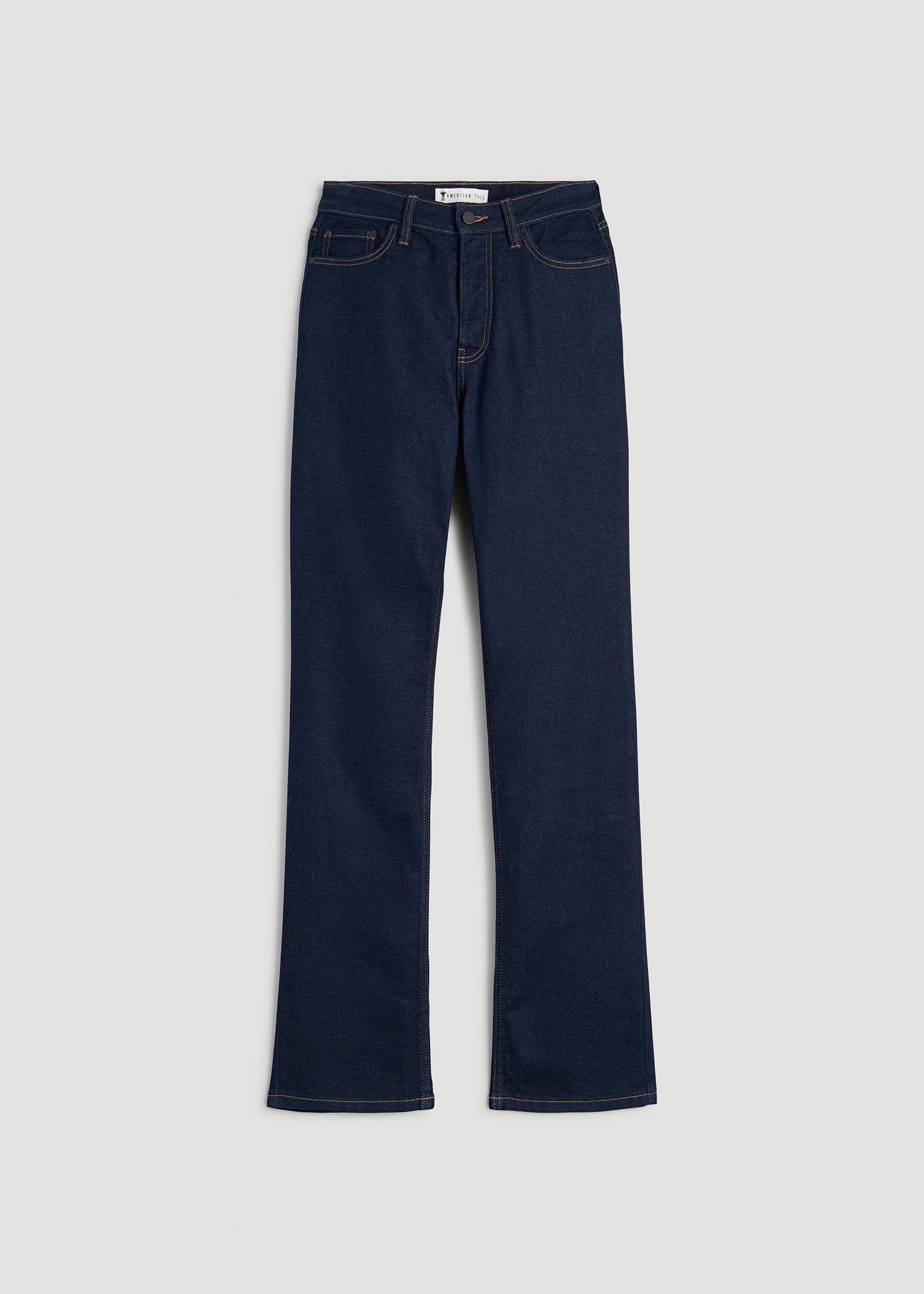 Curve High Rise Straight Leg Jeans for Tall Women in Deep Indigo Wash