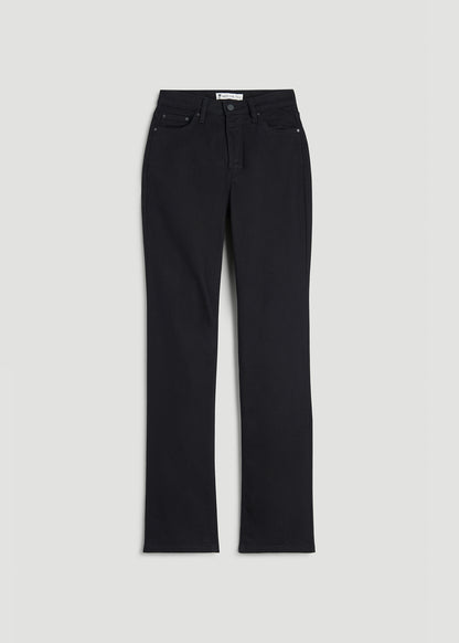 Curve High Rise Straight Leg Jeans for Tall Women in Optimum Black