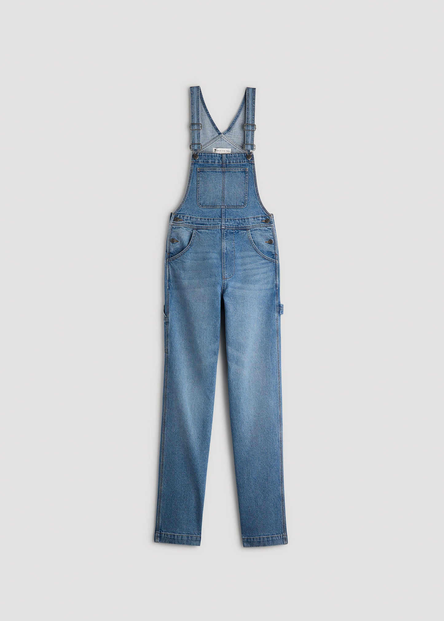 Denim Overalls for Tall Women in Malibu Blue