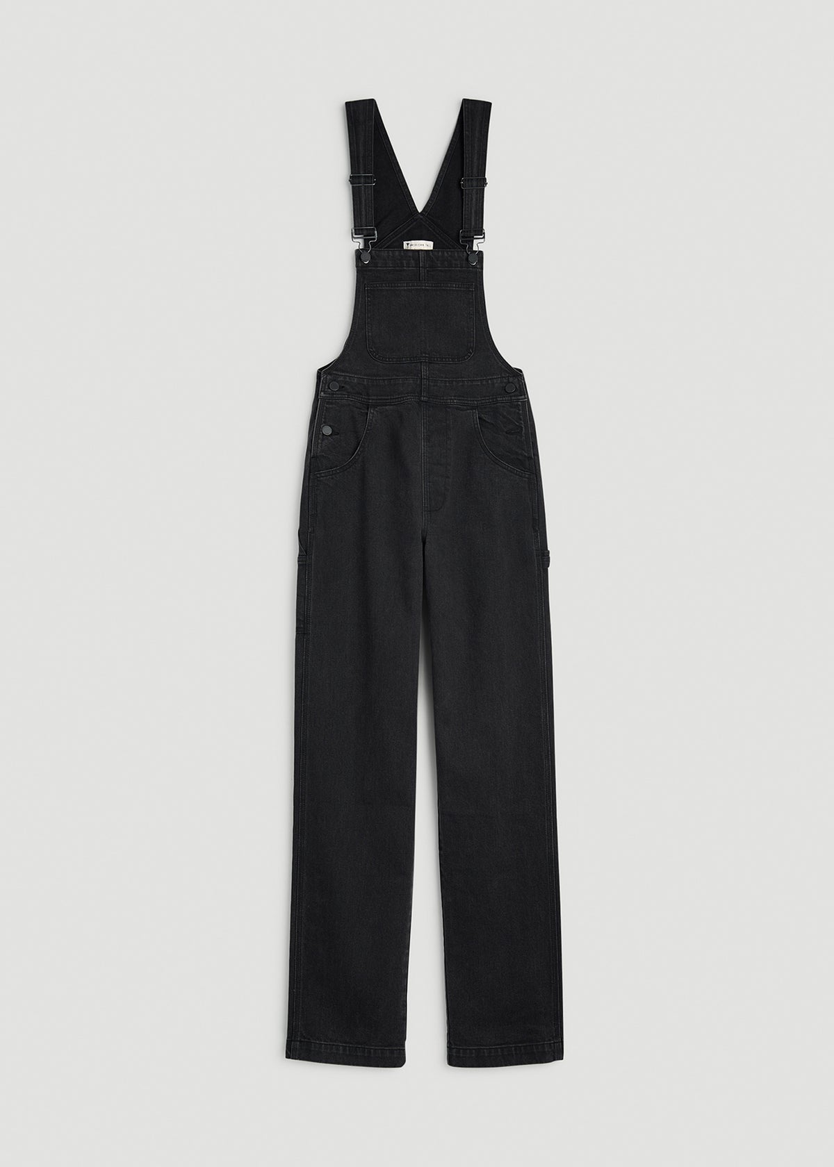 Denim Overalls for Tall Women in Onyx Black Wash