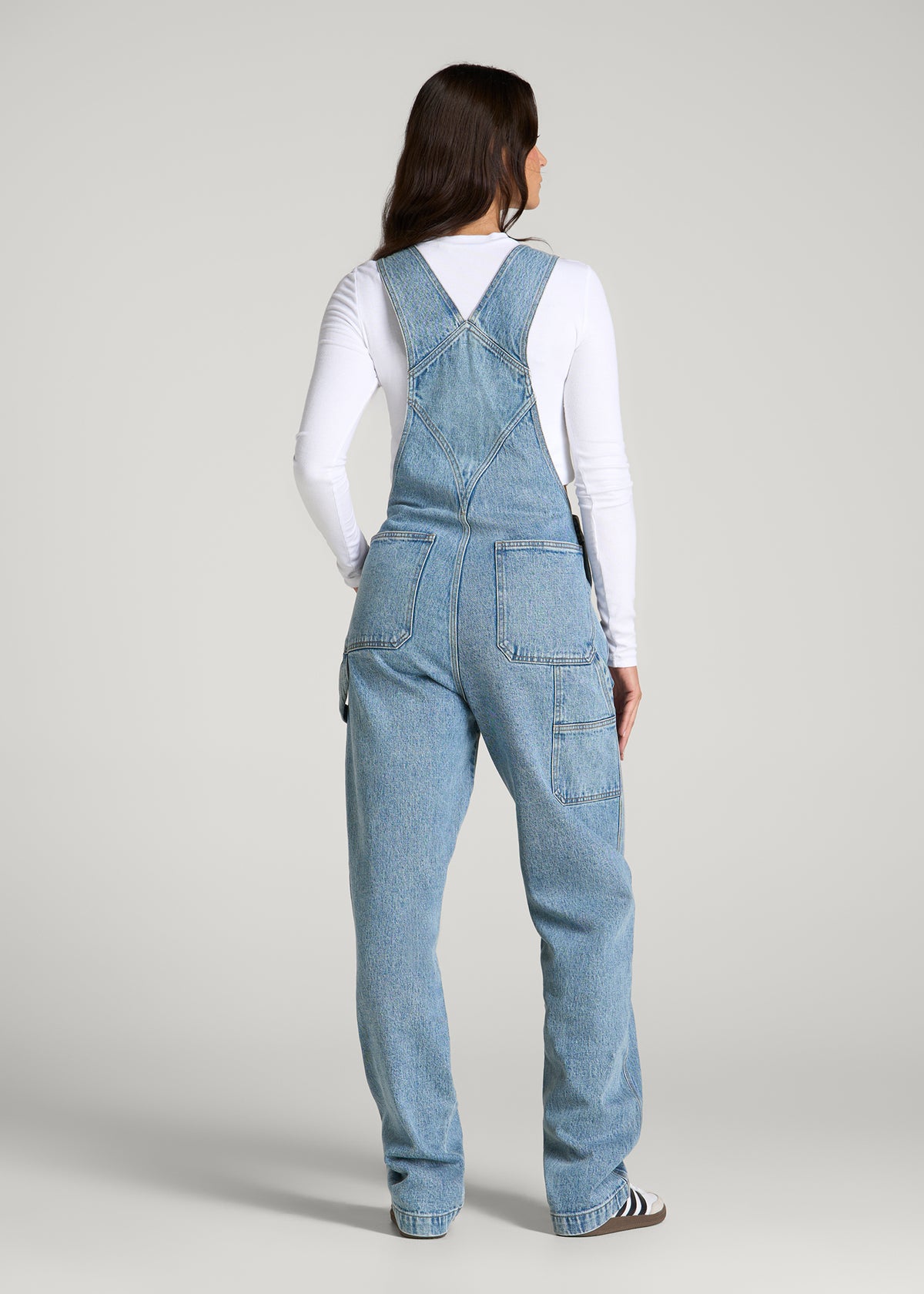 Denim Overalls for Tall Women in Perfect Blue