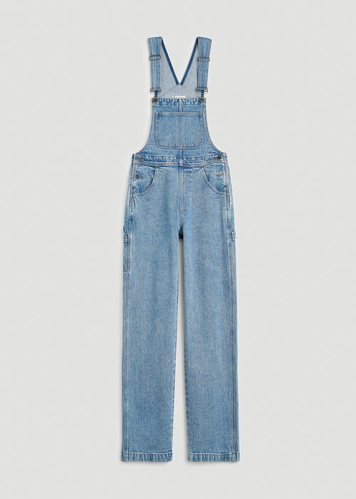 Denim Overalls for Tall Women in Perfect Blue