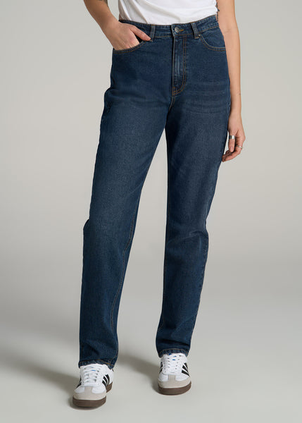 Karlee High Rise Tapered Jeans - Aged Atlantic Blue