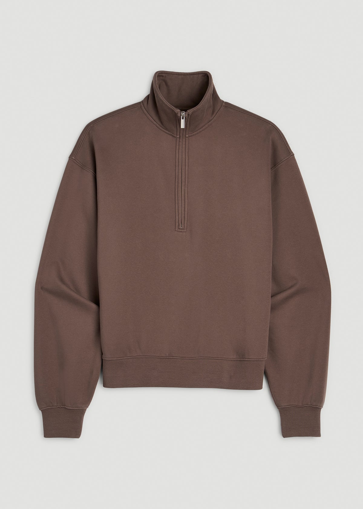 Everyday Fleece Half-Zip Sweatshirt for Tall Women in Coffee Quartz