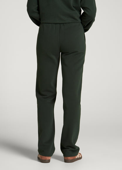 Everyday Straight Leg Open Bottom Fleece Pant for Tall Women in Boreal Forest