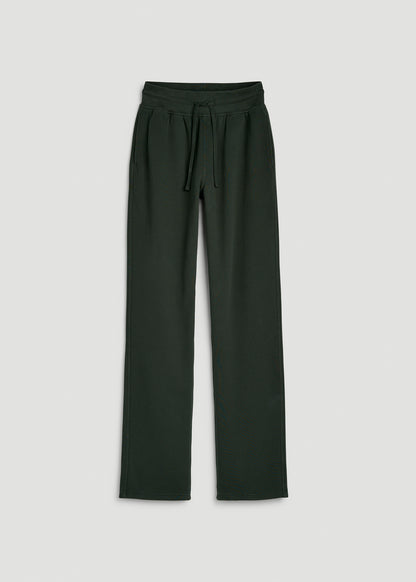 Everyday Straight Leg Open Bottom Fleece Pant for Tall Women in Boreal Forest