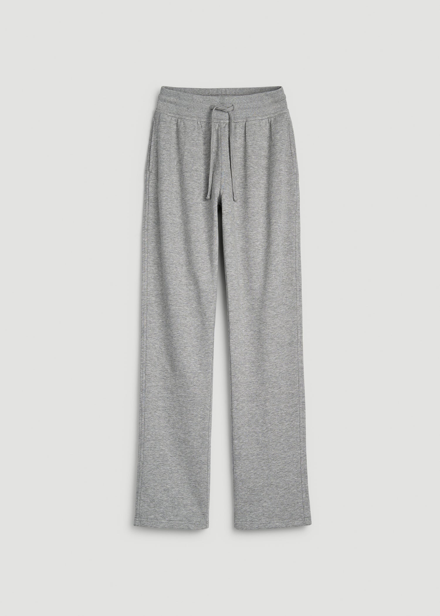 Everyday Straight Leg Open Bottom Fleece Pant for Tall Women in Grey Mix