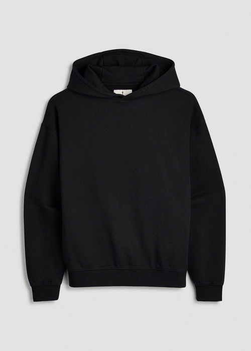Everyday French Terry Hoodie for Tall Women in Black