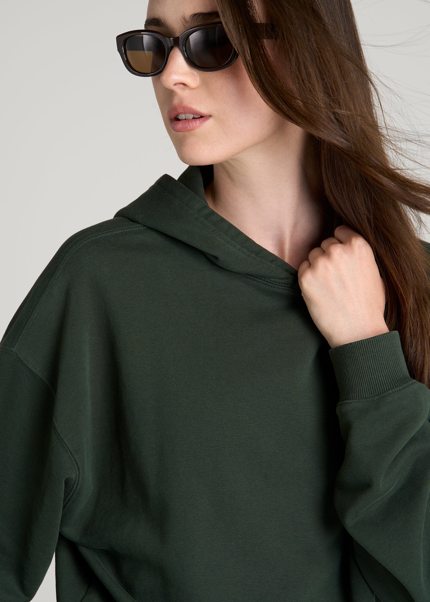 Everyday French Terry Hoodie for Tall Women in Boreal Forest