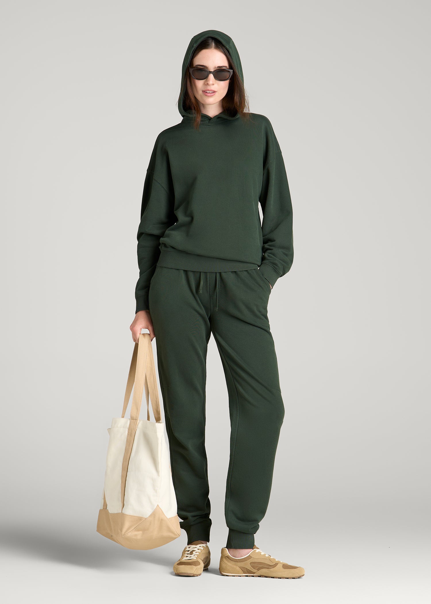 Everyday French Terry Hoodie for Tall Women in Boreal Forest