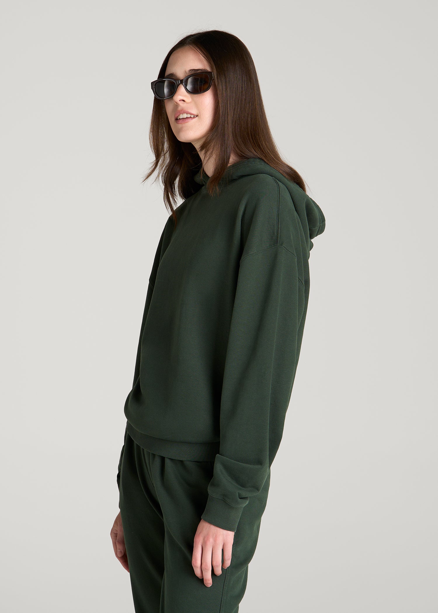 Everyday French Terry Hoodie for Tall Women in Boreal Forest