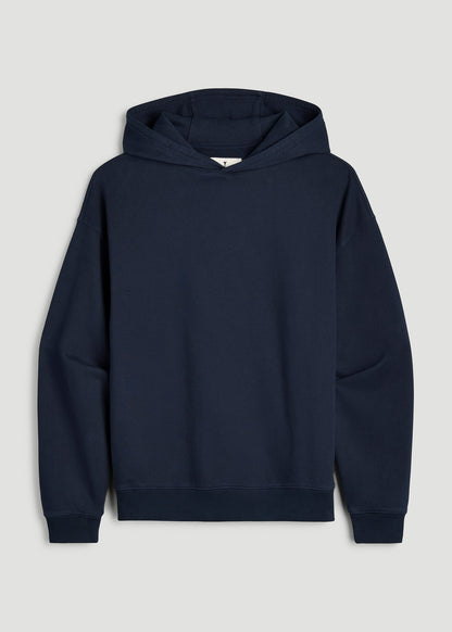 Everyday French Terry Hoodie for Tall Women in Royal Navy