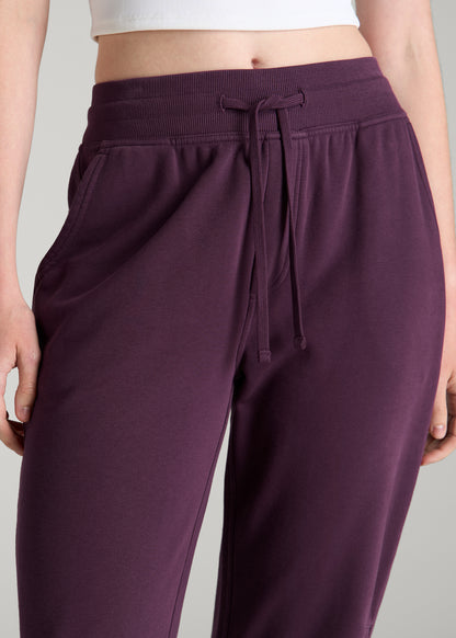 Everyday French Terry Jogger for Tall Women in Aubergine