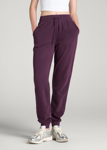 Everyday French Terry Jogger for Tall Women in Aubergine
