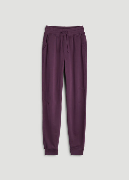 Everyday French Terry Jogger for Tall Women in Aubergine