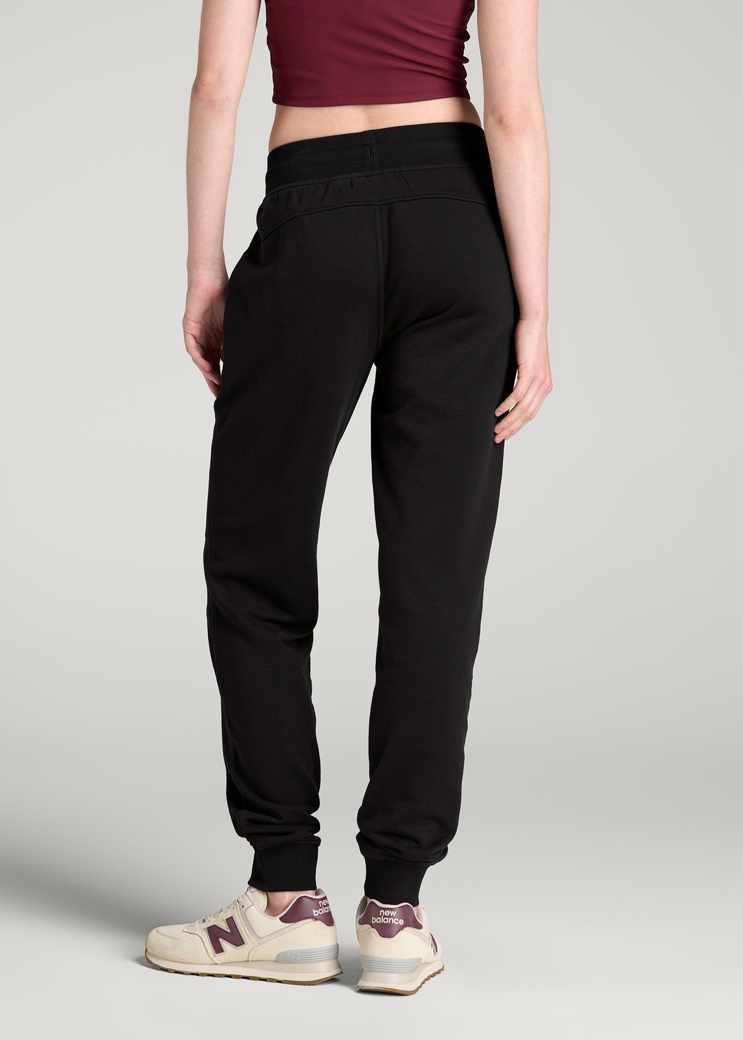 Everyday French Terry Jogger for Tall Women in Black