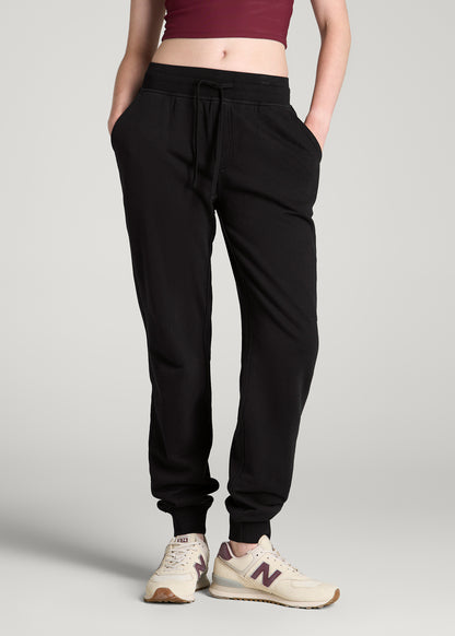 Everyday French Terry Jogger for Tall Women in Black
