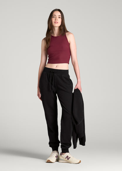 Everyday French Terry Jogger for Tall Women in Black