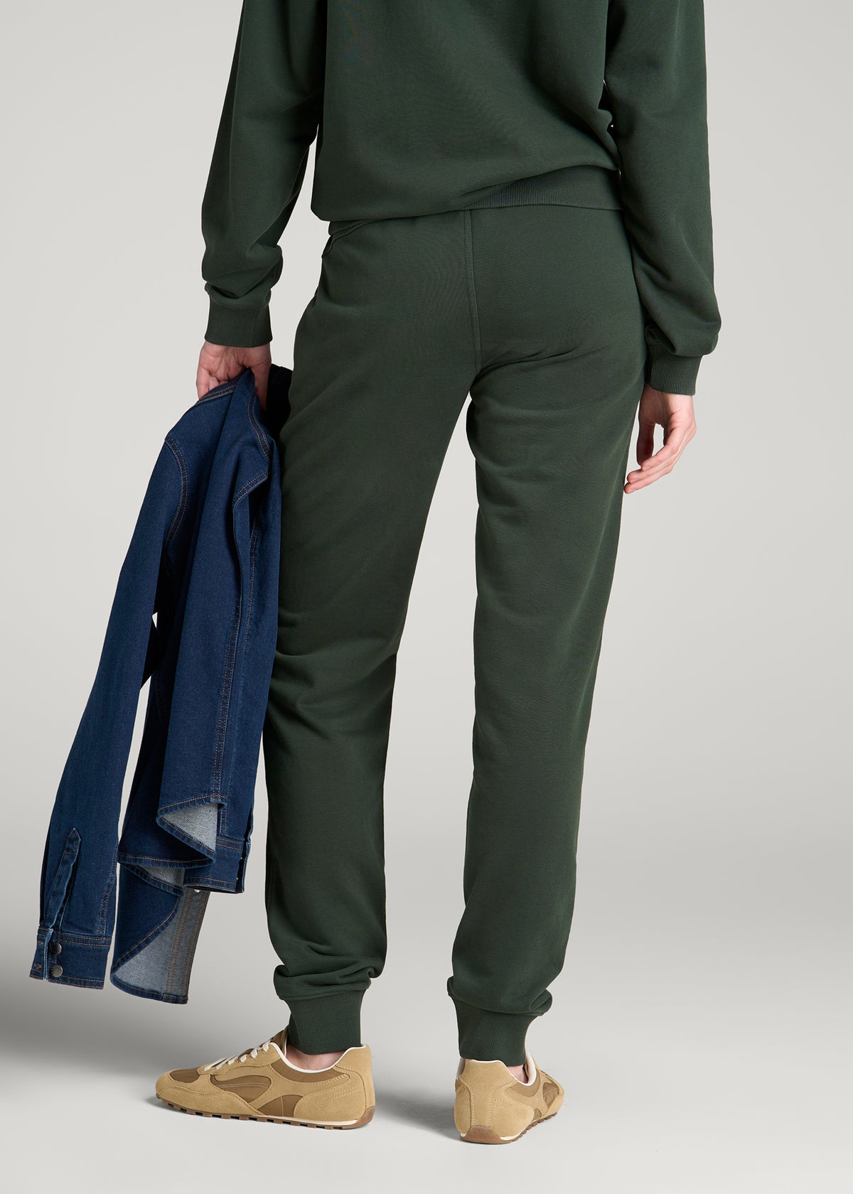 Everyday French Terry Jogger for Tall Women in Boreal Forest