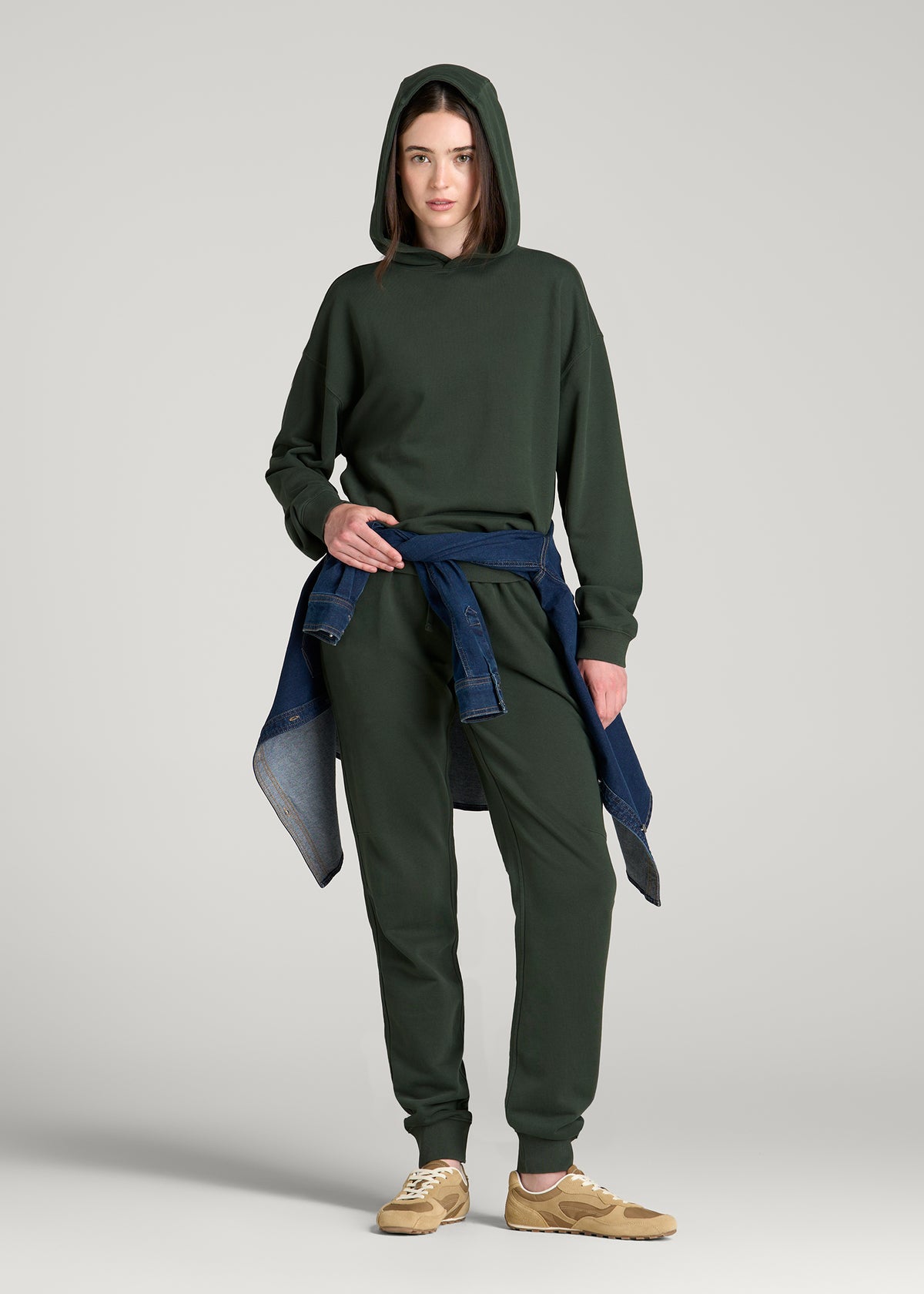 Everyday French Terry Jogger for Tall Women in Boreal Forest
