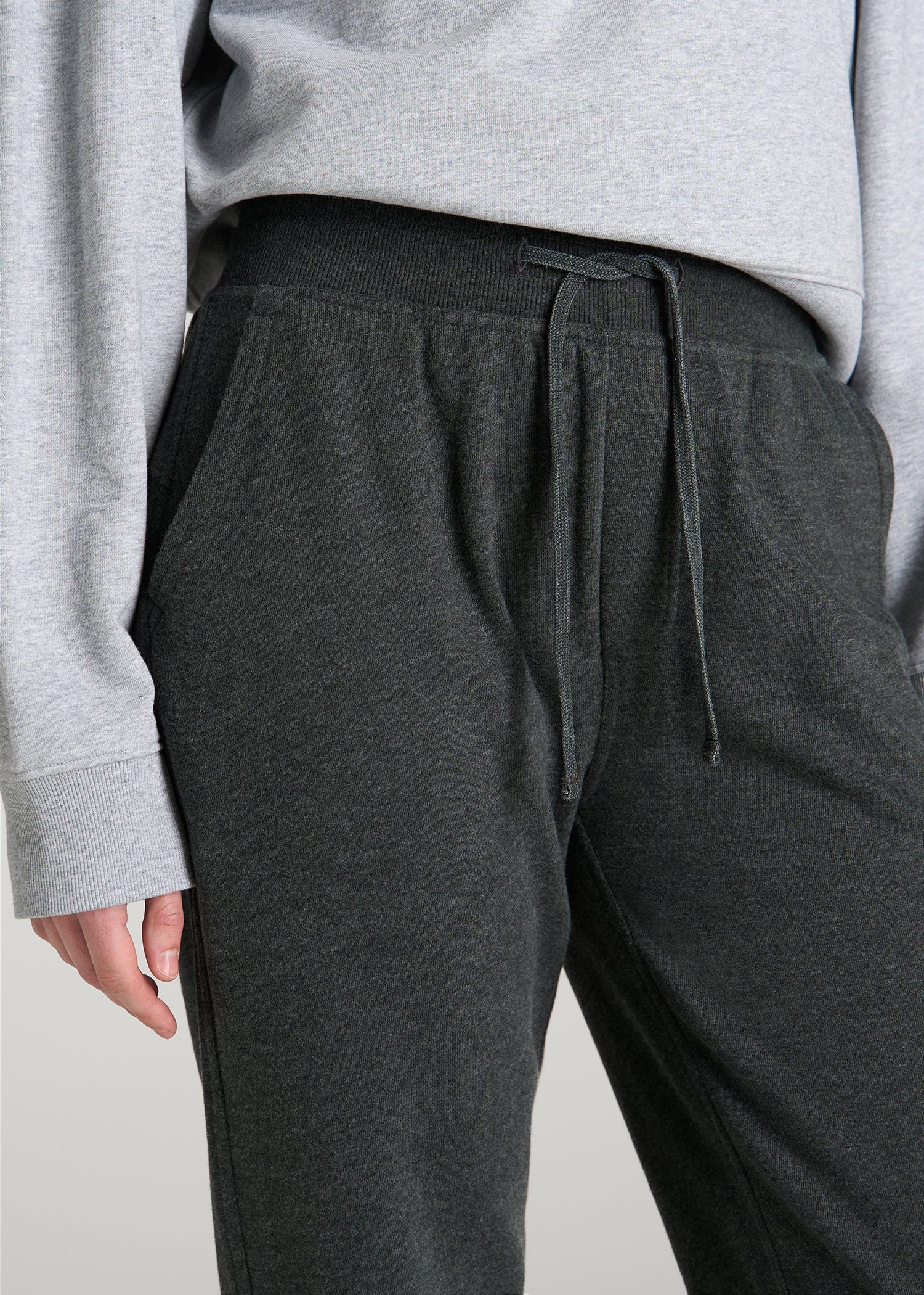 Everyday French Terry Jogger for Tall Women in Charcoal Mix