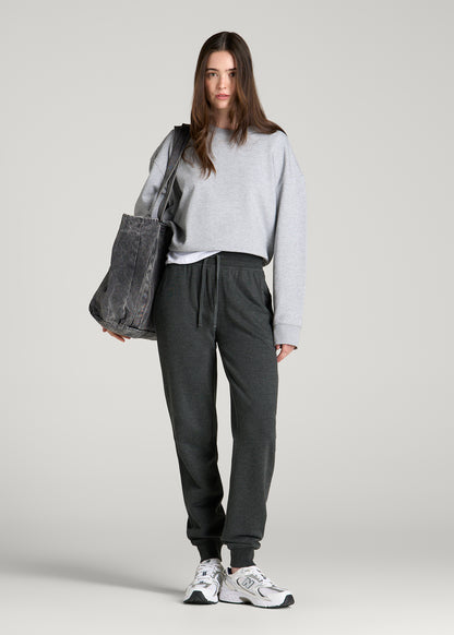 Everyday French Terry Jogger for Tall Women in Charcoal Mix