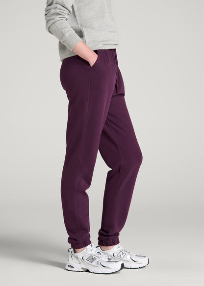 Everyday French Terry Regular Fit Sweatpants for Tall Women in Aubergine