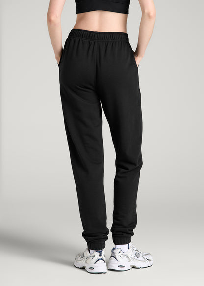 Everyday French Terry Regular Fit Sweatpants for Tall Women in Black