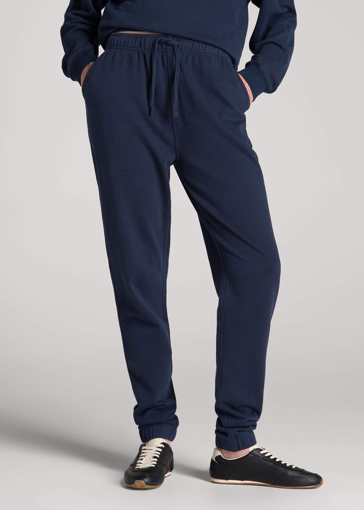 Everyday French Terry Regular Fit Sweatpants for Tall Women in Royal Navy