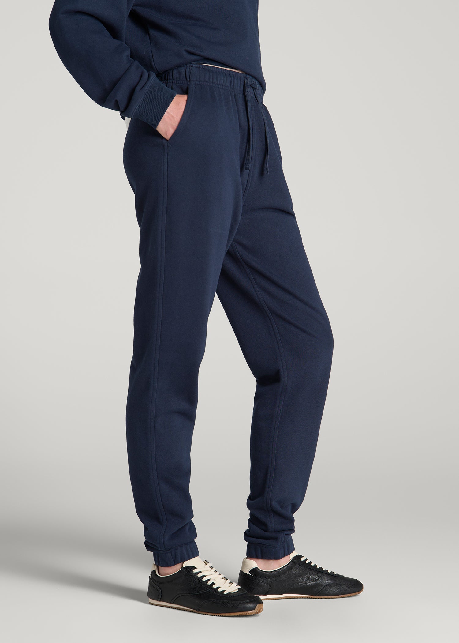 Everyday French Terry Regular Fit Sweatpants for Tall Women in Royal Navy