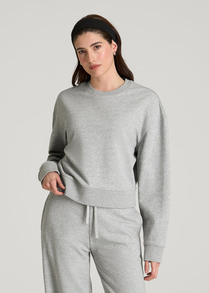 Everyday Terry Cropped Crew for Tall Women | American Tall
