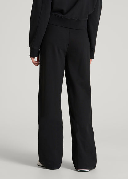 Everyday Terry Midrise Wide Leg Pants for Tall Women in Black