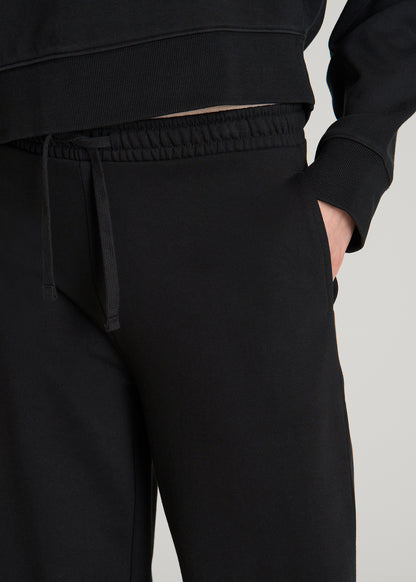 Everyday Terry Midrise Wide Leg Pants for Tall Women in Black