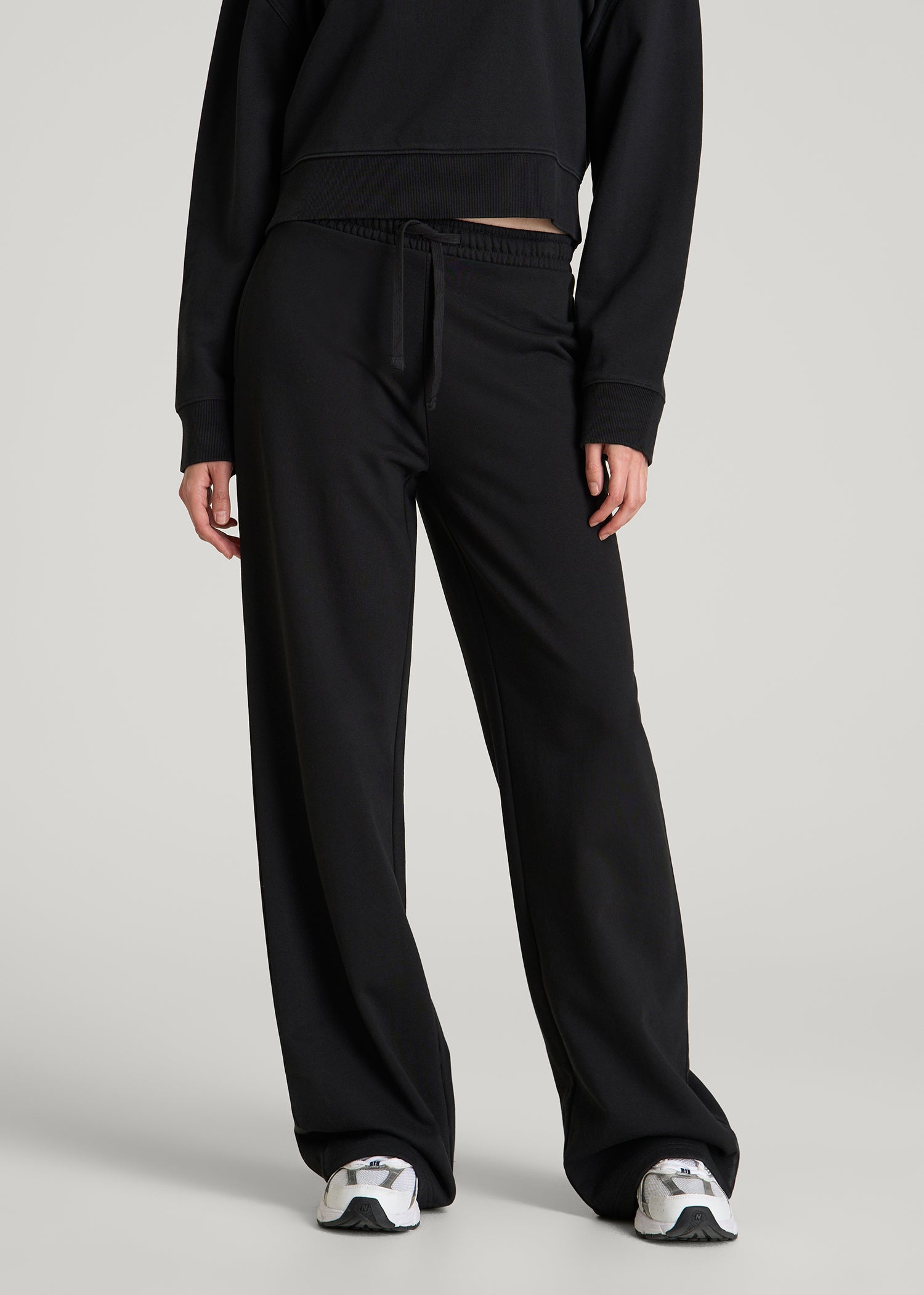 French Terry Wide-Leg Pants for Tall Women | American Tall