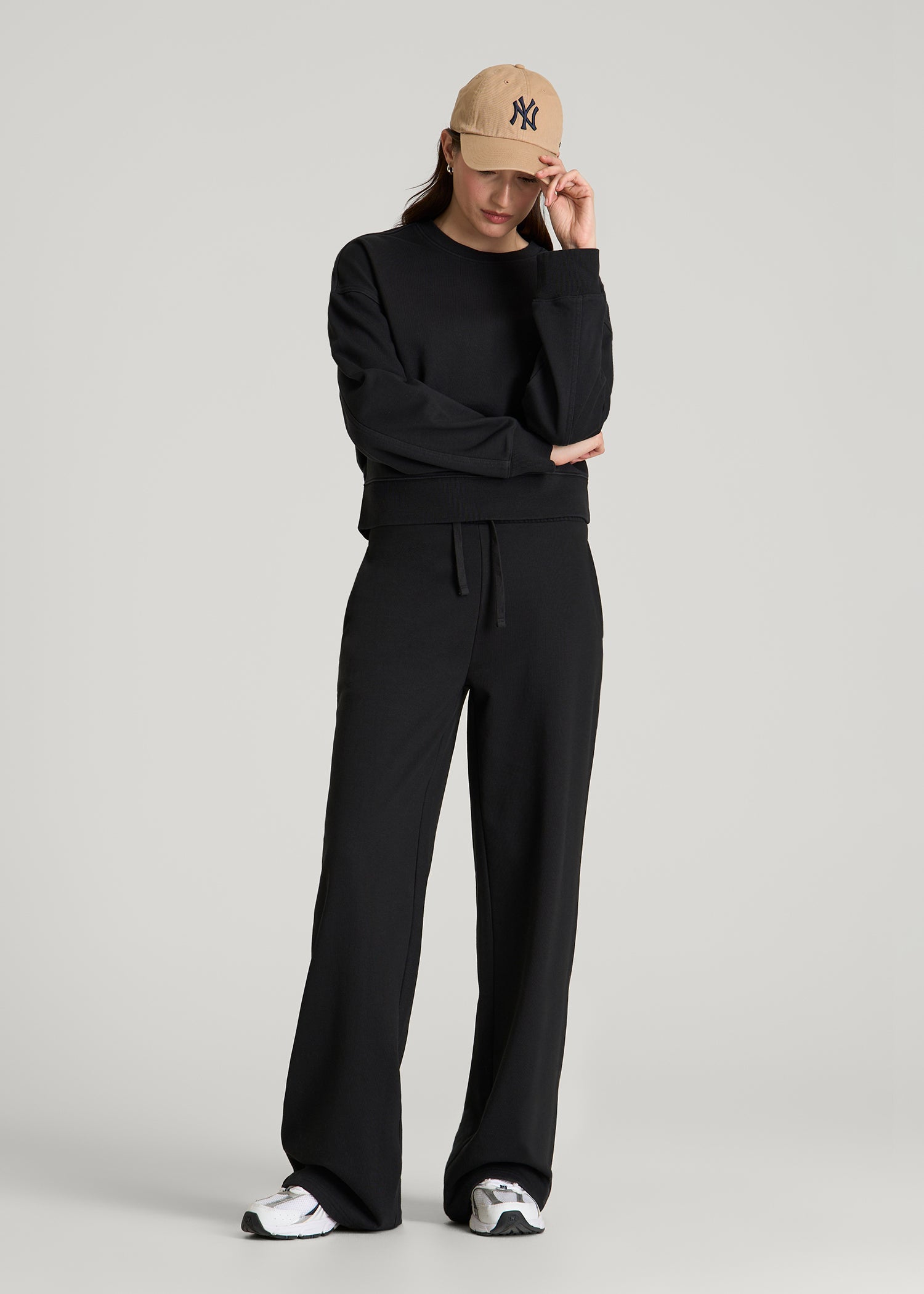 French Terry Wide-Leg Pants for Tall Women | American Tall